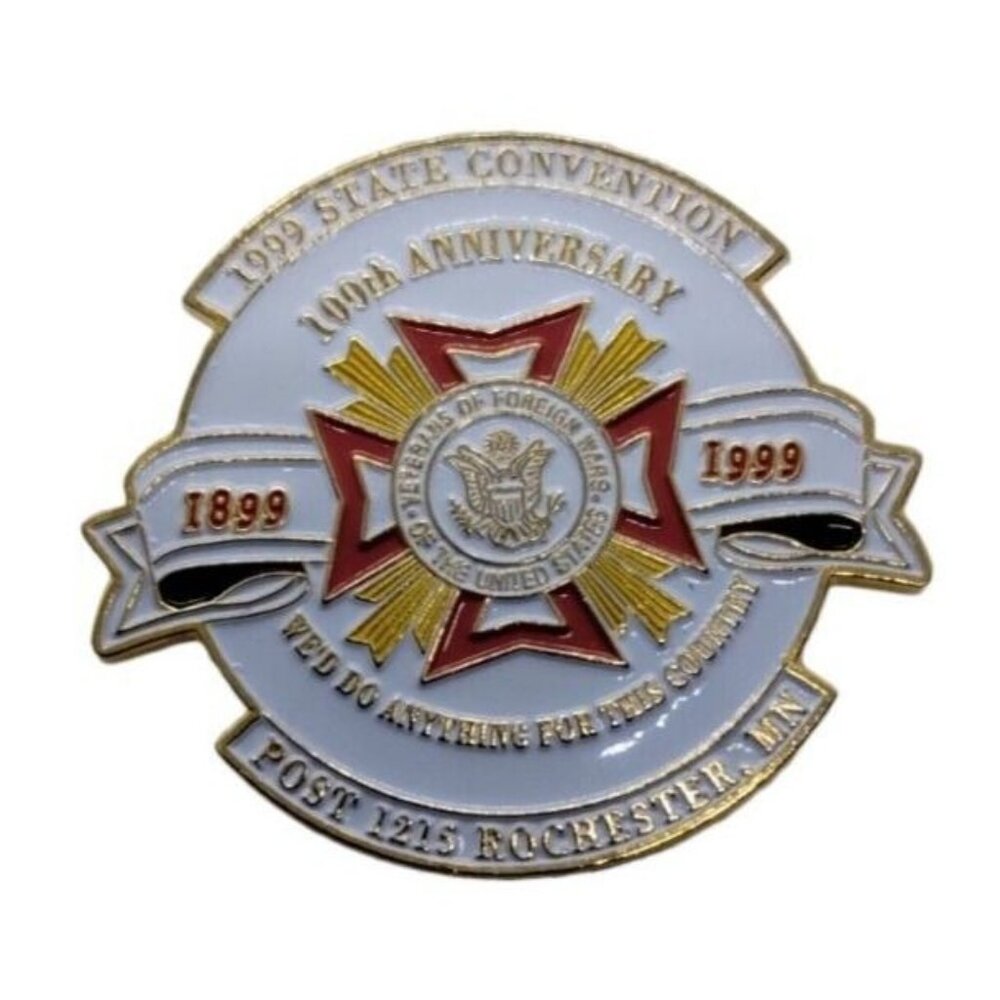 1999 State Convention 100th Anniversary VFW Post 1215 Minnesota Lapel Hat Pin